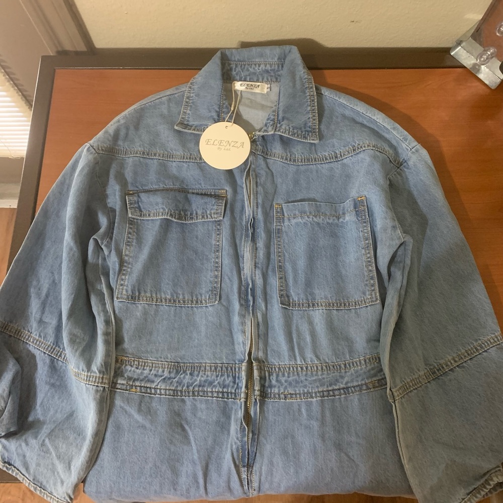 Elenza Blue Genie Jean Denim Jumpsuit